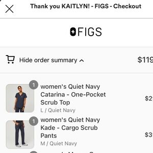 Figs Quiet Navy scrubs.